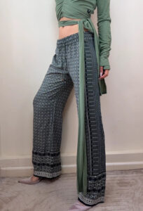 Boho Low/Mid Rise 10” Wide Leg Trousers W31 L29 UK10-12 Stretch Waist
