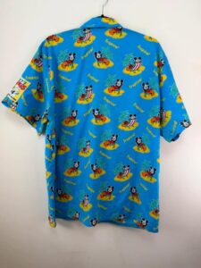 90s Mickey’s Splashers J.G.Hook mens Tropical Hawaiian Shirt Blue M button up - Image 3