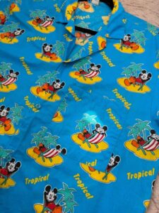 90s Mickey’s Splashers J.G.Hook mens Tropical Hawaiian Shirt Blue M button up - Image 11