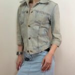 DieselStyleLab womens Denim fitted Jacket UK8-10 light wash y2k 00s vintage