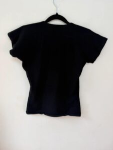 Vintage 90s Dolce&Gabbana womens Black Knit Pearl Button fitted Top IT40 uk6-8 — photo 4 of 10