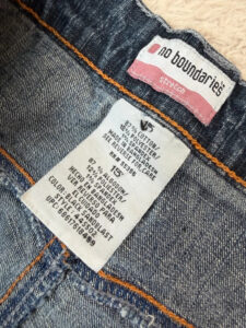 No Boundaries Women's Y2K Denim Low Rise Maxi Bleach Skirt — photo 7 of 13