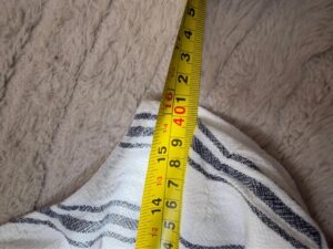H&M womens White navy Striped Linen Summer Jumpsuit Wide Leg Capri — photo 13 of 15