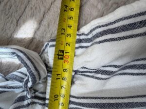 H&M womens White navy Striped Linen Summer Jumpsuit Wide Leg Capri — photo 14 of 15