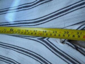 H&M womens White navy Striped Linen Summer Jumpsuit Wide Leg Capri — photo 15 of 15