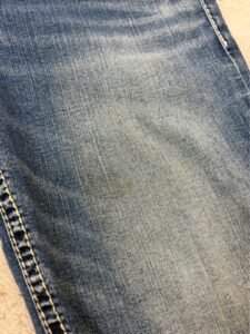 Silver womens Bermuda jeans Shorts Low Rise Capri W26L11 embroidered stitch y2k - Image 10