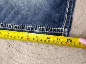 Silver womens Bermuda jeans Shorts Low Rise Capri W26L11 embroidered stitch y2k - Image 13