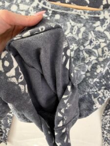 Sandwich womens Y2K Knit Floral top Grey cotton silk wool long sleeve slouchy M — photo 6 of 10