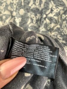 Sandwich womens Y2K Knit Floral top Grey cotton silk wool long sleeve slouchy M — photo 7 of 10