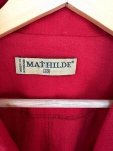 Mathilde Women's Cropped Cape Sleeve Biker Jacket Red Rose Embroidered M Y2K — photo 5 of 15