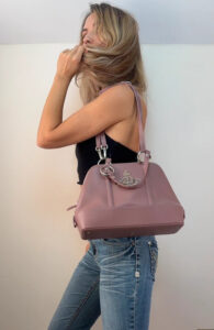 Vivienne Westwood Jasmin Dusty Pink Pebble Leather Orb Handbag Shoulder Bag — photo 2 of 15