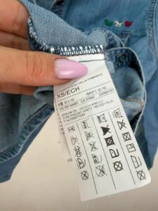 Benetton Jeans West womens fitted western denim shirt cowboy button top xs uk6-8 - Image 10