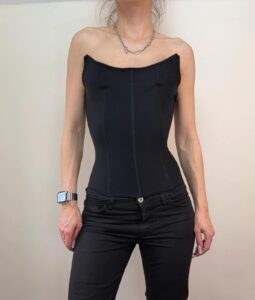 Fajas Salome womens black corset top structured shapewear bustier uk8 dark femme — photo 2 of 14