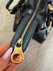 Alexander McQueen Flapper Novak Leather Shoulder Handbag Black Gold Y2K 2008 - Image 10