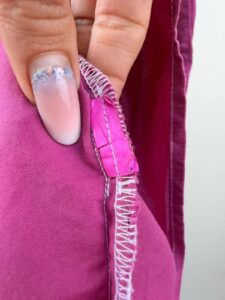 Y2K 00s womens pink embroidered floral button shirt S flare A line tunic boho - Image 12