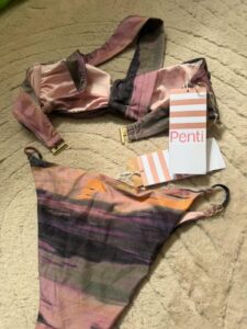 Penti nwt womens Nixie One Shoulder Shimmer Bikini Set S/36 uk8-10 Y2K Swimwear - Image 9