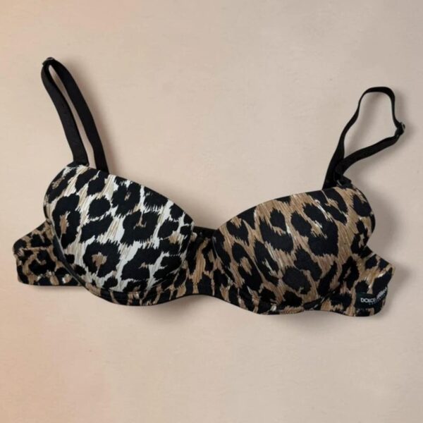 Dolce&Gabbana Leopard Bra balconette bikini top Swimwear Lingerie 32B Uk8-10