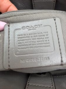 del Coach Eddie Carryall 20165 Grey Pebbled Leather Suede Turnlock Tote Shoulder bag - Image 5
