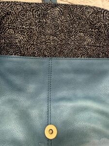 del x FatFace teal blue genuine soft leather crossbody shoulder bag slouchy messenger - Image 11