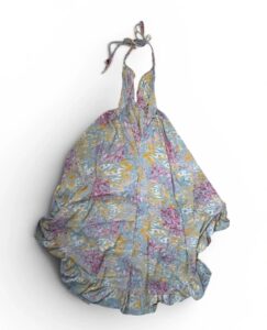 Moda Ibiza Silk Handkerchief Maxi Dress Ruffle open back S-XL Fairycore Summer — photo 5 of 10