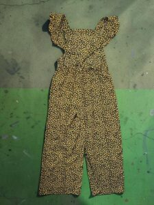 Envii womens yellow floral wide leg jumpsuit S Y2K boho summer Open back hippie — photo 5 of 12
