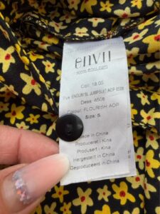 Envii womens yellow floral wide leg jumpsuit S Y2K boho summer Open back hippie — photo 8 of 12