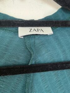 Zapa Paris teal ribbed maxi dress square neck minimalist bodycon Y2K 00s sheer S — photo 7 of 9