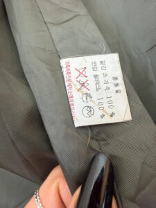 Illusion Vintage 90s Olive Green Genuine Leather Longline Fitted Blazer Coat — photo 7 of 15