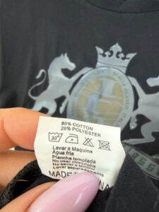 Label on a Kappa piece, UK 8, Y2K