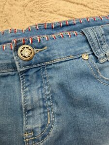 Kiss Miss denim fitted low rise mini micro skirt w29 — photo 11 of 11