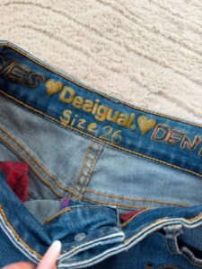 Desigual womens studded leather denim micro cutoff jeans shorts — photo 5 of 14