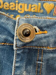 Desigual womens studded leather denim micro cutoff jeans shorts — photo 9 of 14