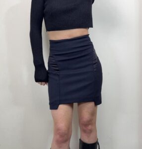 Acne Studios Pacific Mix dark navy mini skirt S