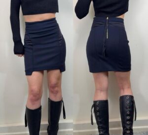 Acne Studios Pacific Mix dark navy mini skirt S — photo 2 of 9