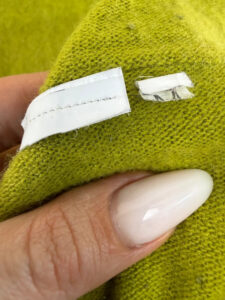 Bianco & Blu womens Lime Green Wool Fine Knit Boatneck Jumper UK8-10/EU38 - Image 6
