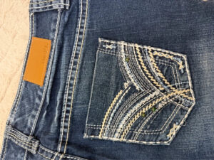 Rue21 womens Low Rise 8” Denim Cuffed Shorts Embroidered Jeans — photo 8 of 9