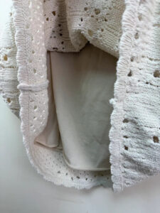 Zara womens Cream Crochet Knit Ruffle Mini Dress — photo 8 of 8