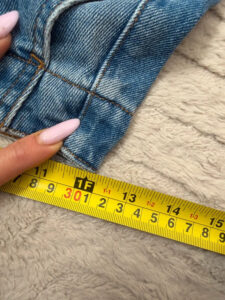 GU Japanese Denim Button Midi Fitted Pencil Skirt Blue UK8 W24/S Y2K 90s Style Jean Western Casual - Image 9