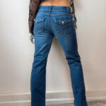 Axcess Liz Claiborne Womens Low Rise 8.5” Bootcut Flare Jeans UK10/S W29 Stitch