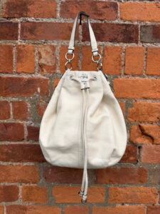 Coach Madison 17016 Ivory Leather Drawstring Shoulder Hobo Bag Slouchy Logo — photo 3 of 15