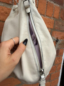 Coach Madison 17016 Ivory Leather Drawstring Shoulder Hobo Bag Slouchy Logo — photo 10 of 15