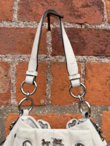 Coach Madison 17016 Ivory Leather Drawstring Shoulder Hobo Bag Slouchy Logo — photo 12 of 15