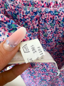 Vintage Pink Floral Pleated Cold Shoulder Midi Ruffle Dress — photo 8 of 15