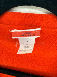 J.Crew Pure 100% Cashmere Orange Red Fitted Longline Button Cardigan UK8 S Preppy quiet luxury - Image 5