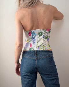 Bridgerton x Netflix Floral Corset Boned Sweetheart Bodice Bustier Top — photo 2 of 8