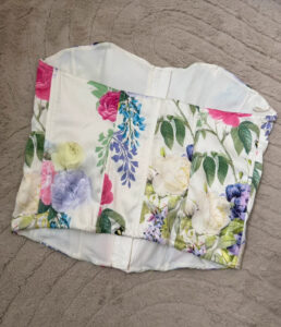 Bridgerton x Netflix Floral Corset Boned Sweetheart Bodice Bustier Top — photo 4 of 8