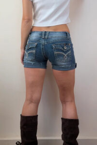 Angels Ultra Low Rise 6.5” Denim Cuffed Shorts