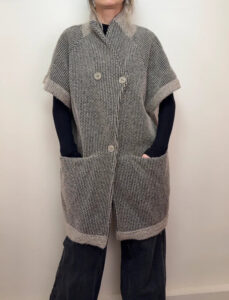 Italian Women's Wool Chunky Knit Button Cardigan Coat Oversized — photo 2 of 9