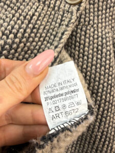 Italian Women's Wool Chunky Knit Button Cardigan Coat Oversized — photo 6 of 9
