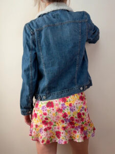 Gap Denim Sherpa Button Trucker Fitted Jacket Blue — photo 3 of 14